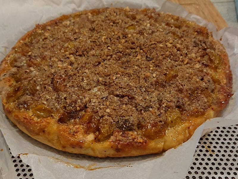 Cliquez pour zoomer ! Tarte briochée aux prunes avec streusel Thermomix par Wally61