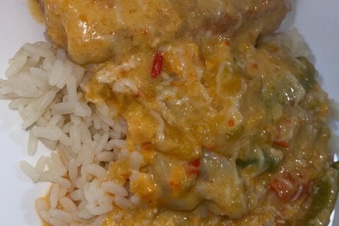 Cliquez pour zoomer ! Poulet à la crème de poivrons Thermomix par EstelleR
