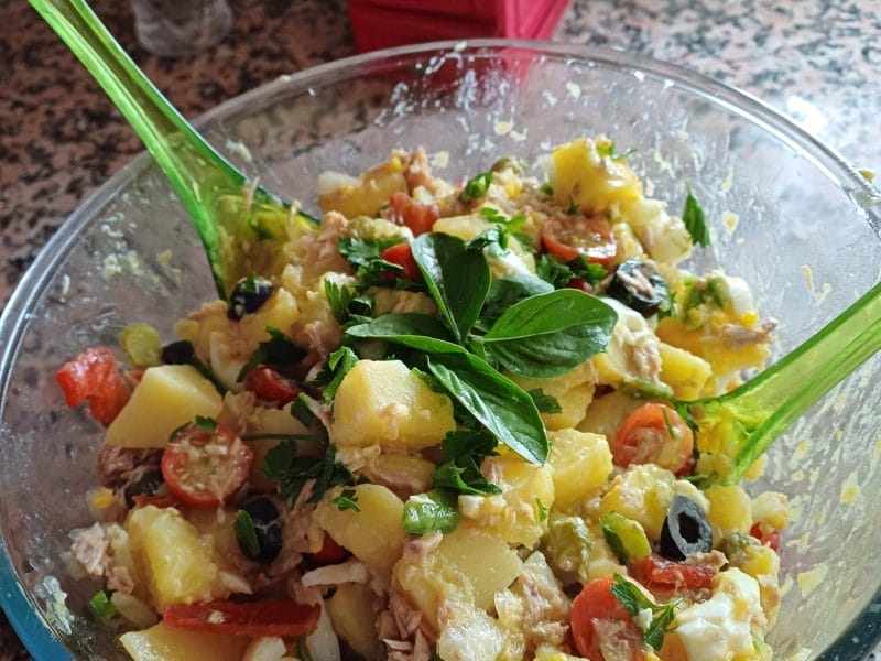 Cliquez pour zoomer ! Salade de pommes de terre au thon Thermomix par Bredala