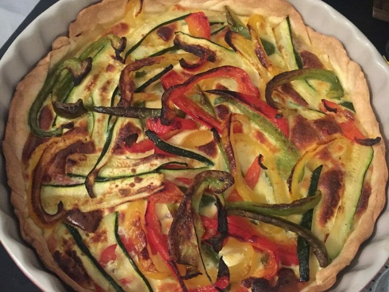 Cliquez pour zoomer ! Quiche poivrons et courgettes Thermomix par Lauratav