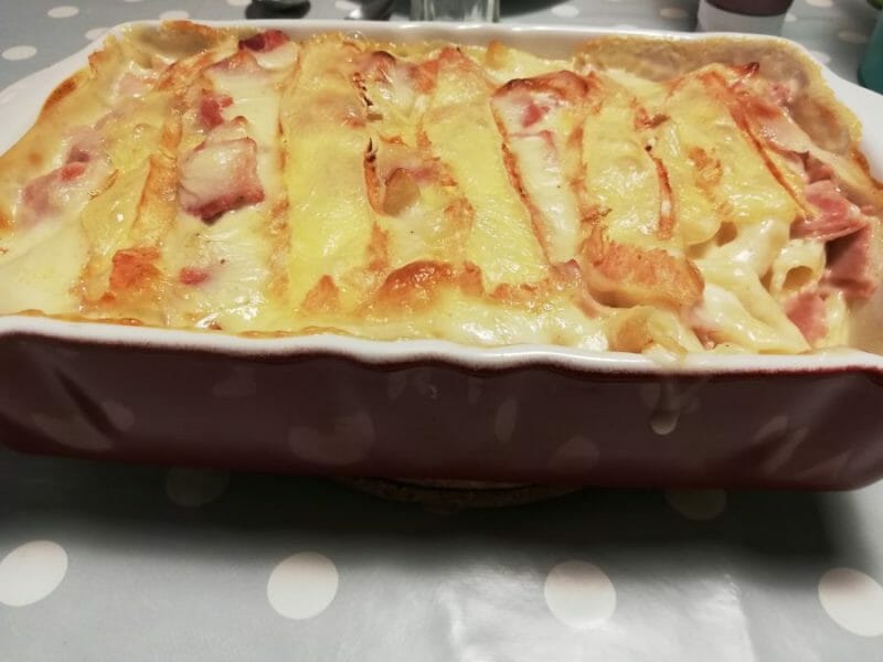 Cliquez pour zoomer ! Gratin de macaroni reblochon et chorizo Thermomix par Severine cuisine!