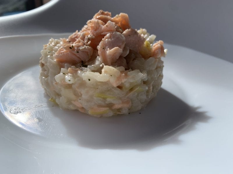 Cliquez pour zoomer ! Risotto poireaux et saumon fumé Thermomix par Catalane-Life