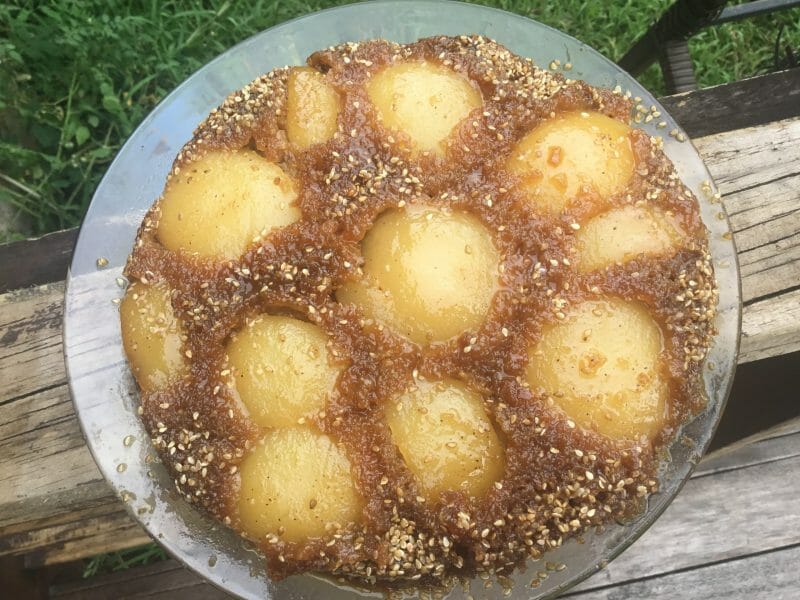 Cliquez pour zoomer ! Pain d’épices renversé aux poires Thermomix par Chatna