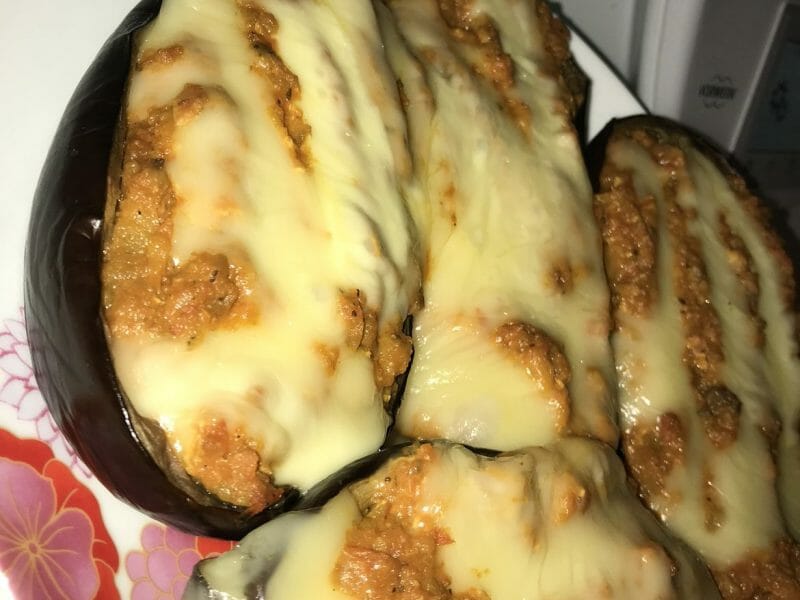 Cliquez pour zoomer ! Aubergines farcies au thon Thermomix par sherazIna