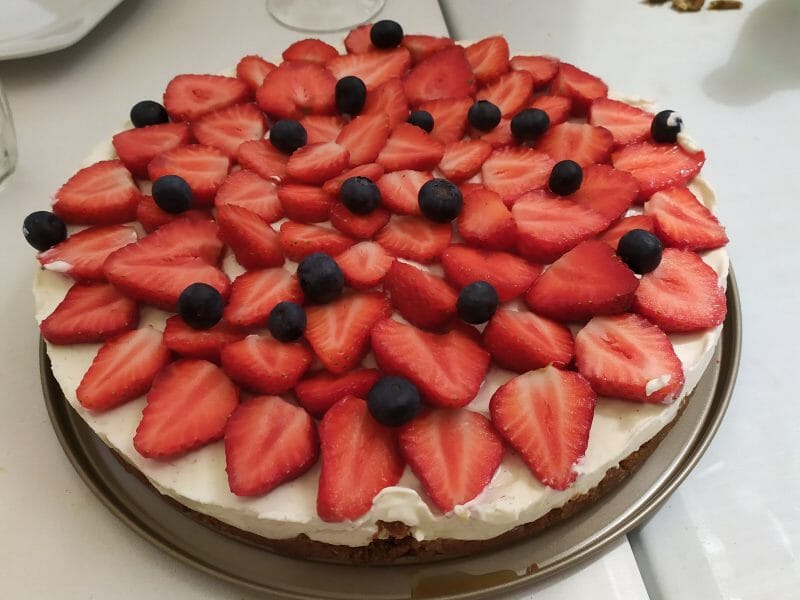 Cliquez pour zoomer ! Tarte aux fraises sans cuisson Thermomix par Anlor41