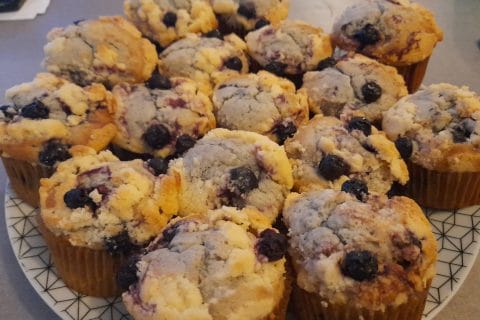 Cliquez pour zoomer ! Muffins aux myrtilles Thermomix par Nini78360