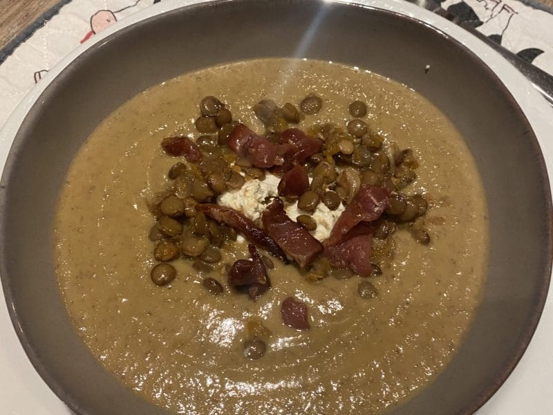 Cliquez pour zoomer ! Velouté de lentilles vertes Thermomix par Imitarme