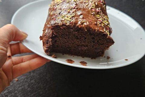 Cliquez pour zoomer ! Cake au chocolat et à la banane Thermomix par Cynth31