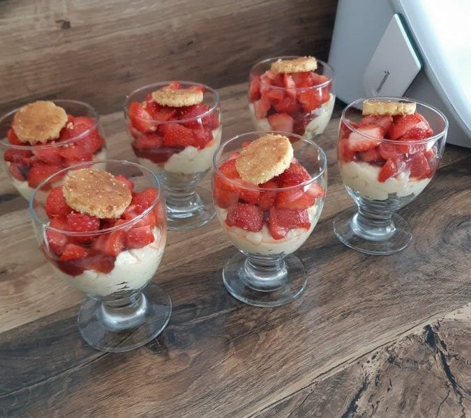 Cliquez pour zoomer ! Tarte aux fraises destructurée Thermomix par Seven