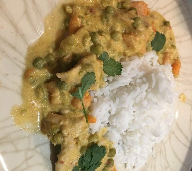 Cliquez pour zoomer ! Curry de poulet aux patates douces Thermomix par Deb