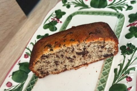Cliquez pour zoomer ! Cake banane et pépites de chocolat Thermomix par CaroP