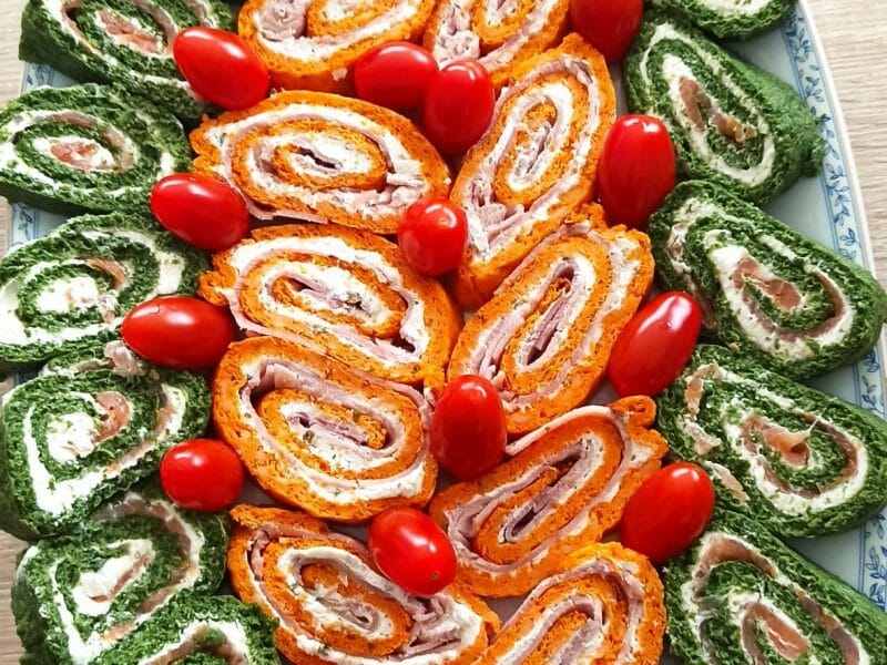 Cliquez pour zoomer ! Roulé à la tomate, saumon et fromage Thermomix par CaroP