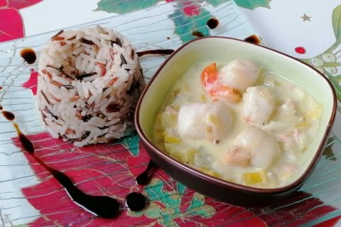 Cliquez pour zoomer ! Saint Jacques aux poireaux au Thermomix
