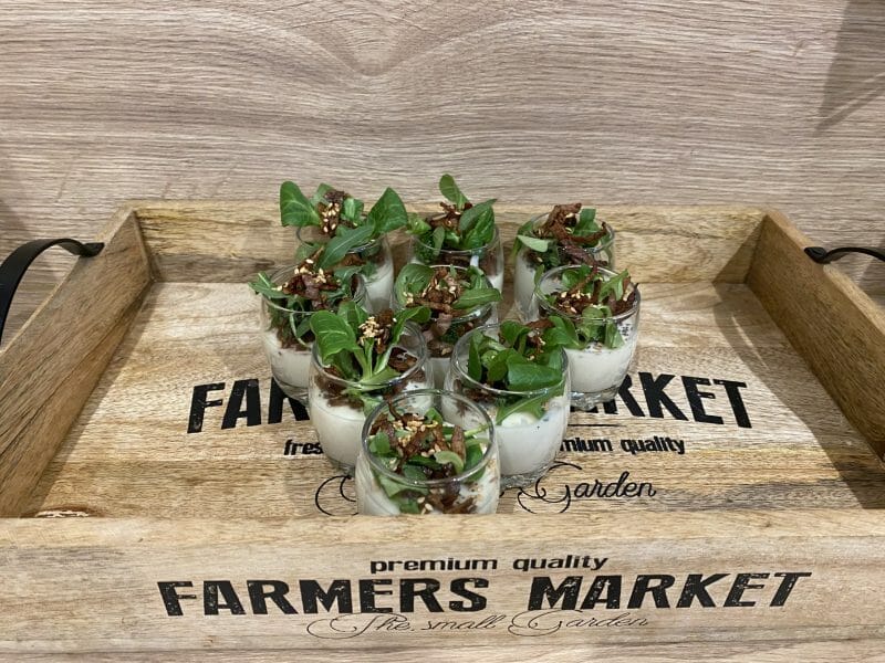 Cliquez pour zoomer ! Verrine de mousse de chou-fleur et crevettes Thermomix par VirgandCo