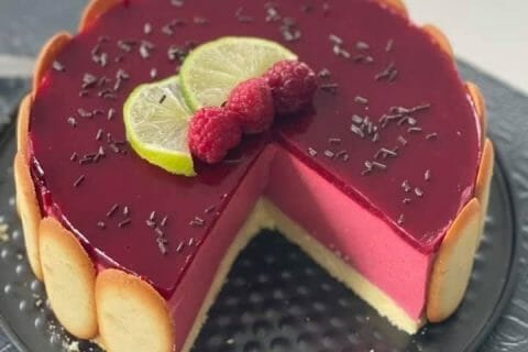 Cliquez pour zoomer ! Bavarois aux framboises Thermomix par karo44