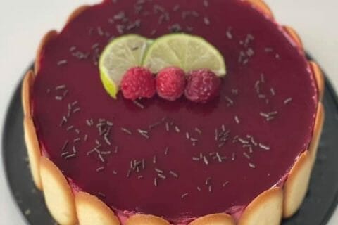 Cliquez pour zoomer ! Bavarois aux framboises Thermomix par karo44