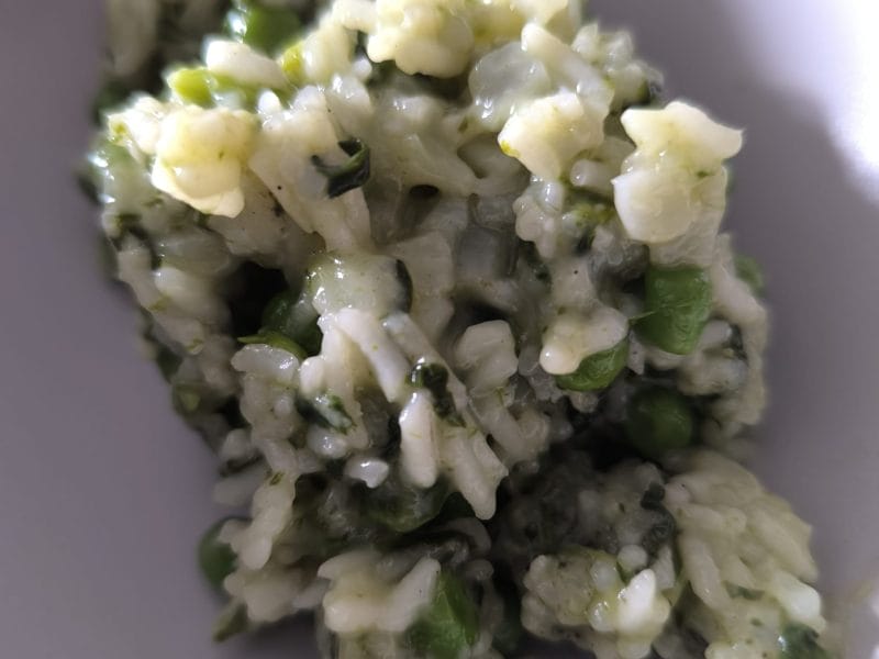 Cliquez pour zoomer ! Risotto aux épinards et petits pois Thermomix par Laureline 💕