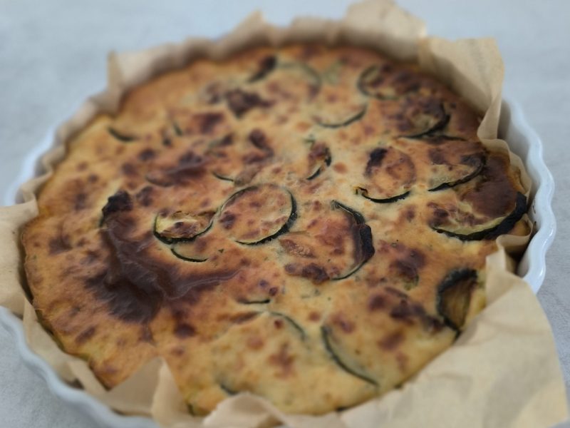 Cliquez pour zoomer ! Clafoutis courgettes et feta Thermomix par Laureline 💕