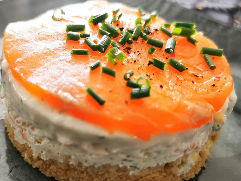 Cliquez pour zoomer ! Cheesecake au saumon sans cuisson Thermomix par Coco68