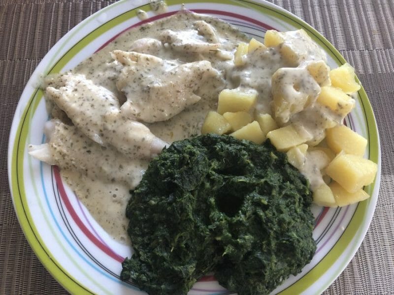 Cliquez pour zoomer ! Filet de cabillaud et sa sauce persillée Thermomix par Kynoufredo