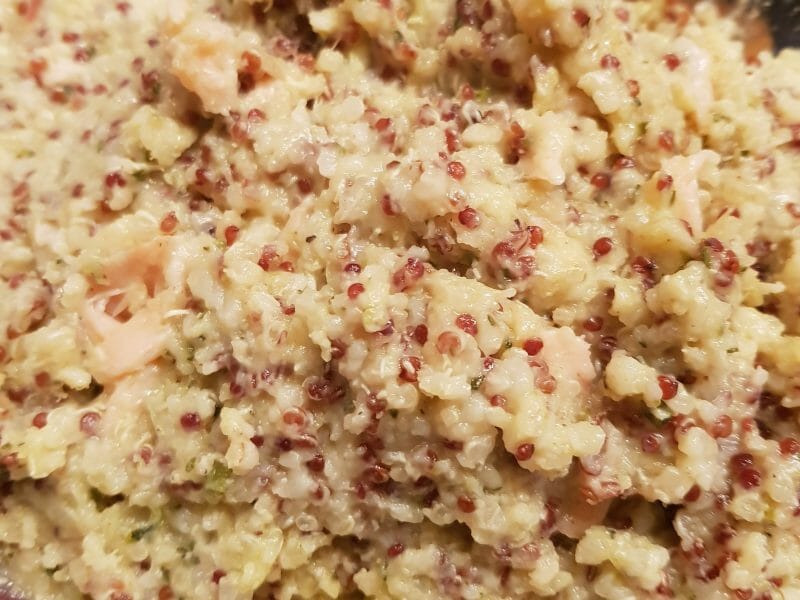 Cliquez pour zoomer ! Risotto de quinoa, courgettes et saumon Thermomix par mimijf07
