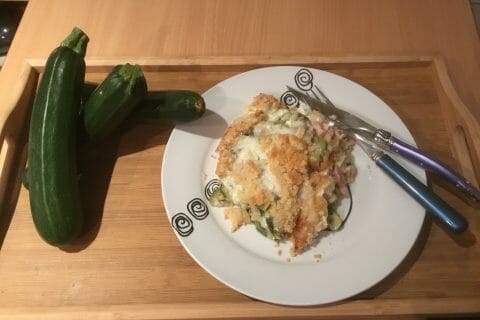 Cliquez pour zoomer ! Crumble courgettes, chèvre et lardons Thermomix par R1200gs