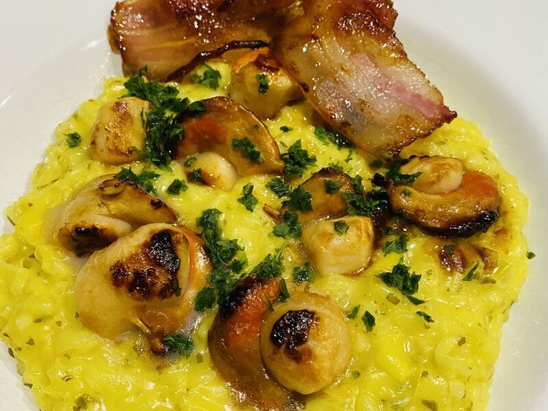 Cliquez pour zoomer ! Risotto aux Saint Jacques et poireaux Thermomix par Sylvie
