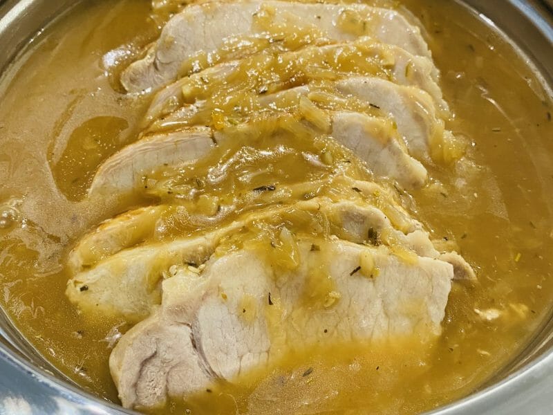 Cliquez pour zoomer ! Roti de porc sauce échalote Thermomix par Sylvie
