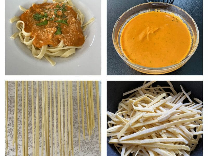 Cliquez pour zoomer ! Pâtes sauce rosée ail et basilic Thermomix par Sylvie