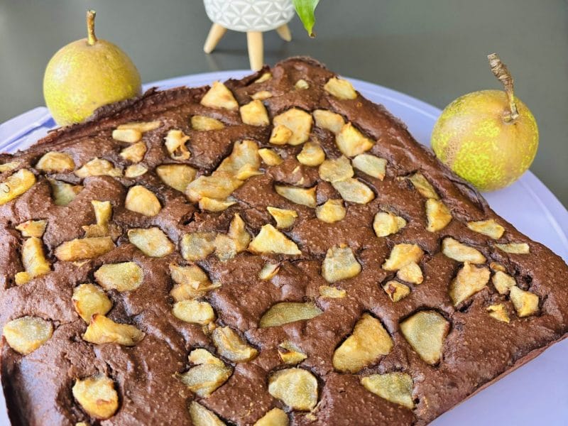 Cliquez pour zoomer ! Brownies aux poires Thermomix par Sylvie