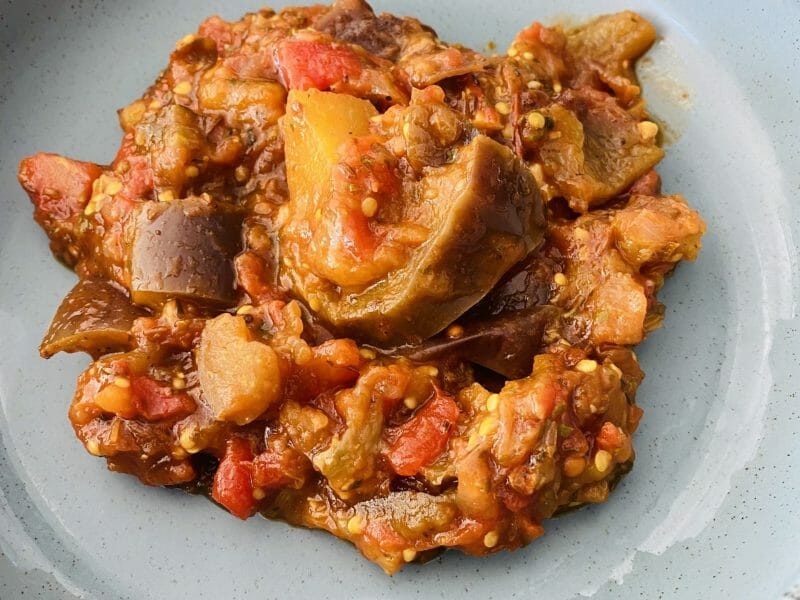 Cliquez pour zoomer ! Mijoté d’aubergines à la tomate Thermomix par Sylvie