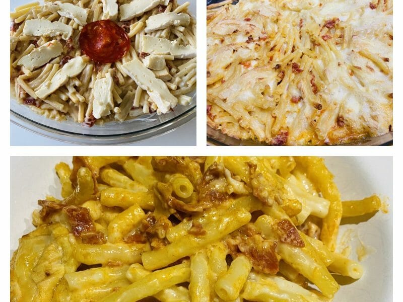 Cliquez pour zoomer ! Gratin de macaroni reblochon et chorizo Thermomix par Sylvie