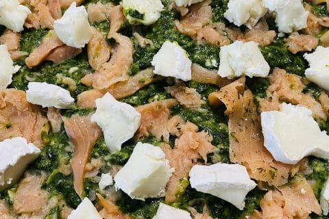 Cliquez pour zoomer ! Tarte épinards, saumon et chèvre Thermomix par Sylvie