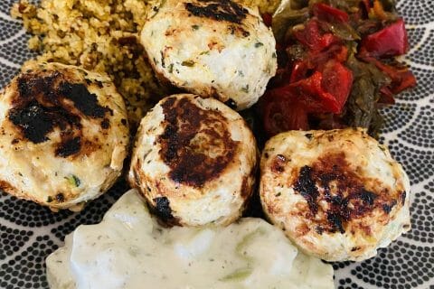 Cliquez pour zoomer ! Boulettes de dinde, courgettes et cumin Thermomix par Sylvie