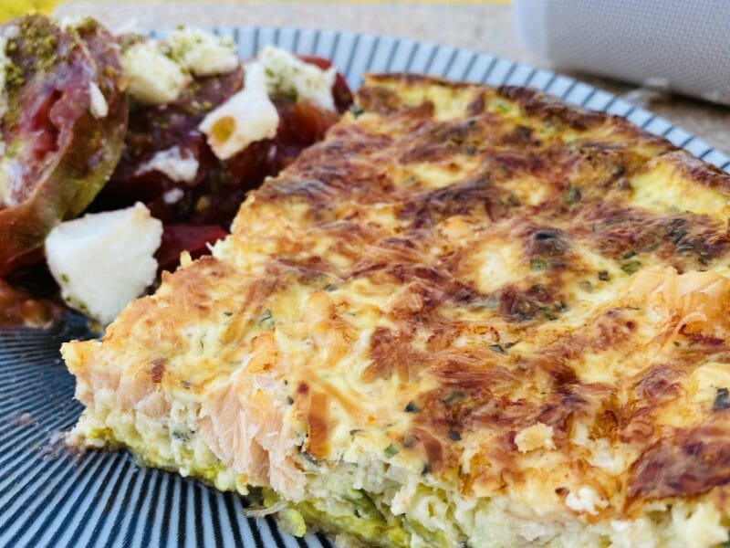 Cliquez pour zoomer ! Quiche saumon et courgettes Thermomix par Sylvie