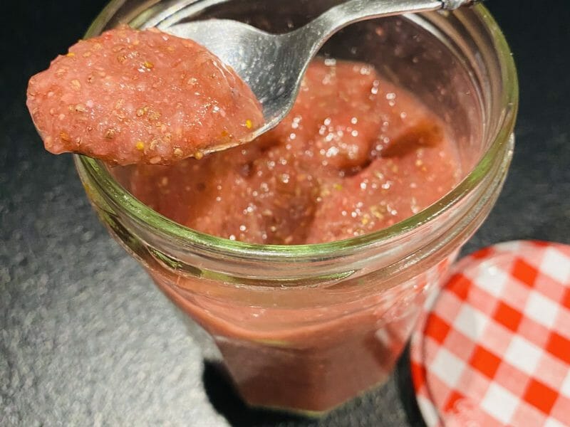 Cliquez pour zoomer ! Crufiture de fraises Thermomix par Sylvie