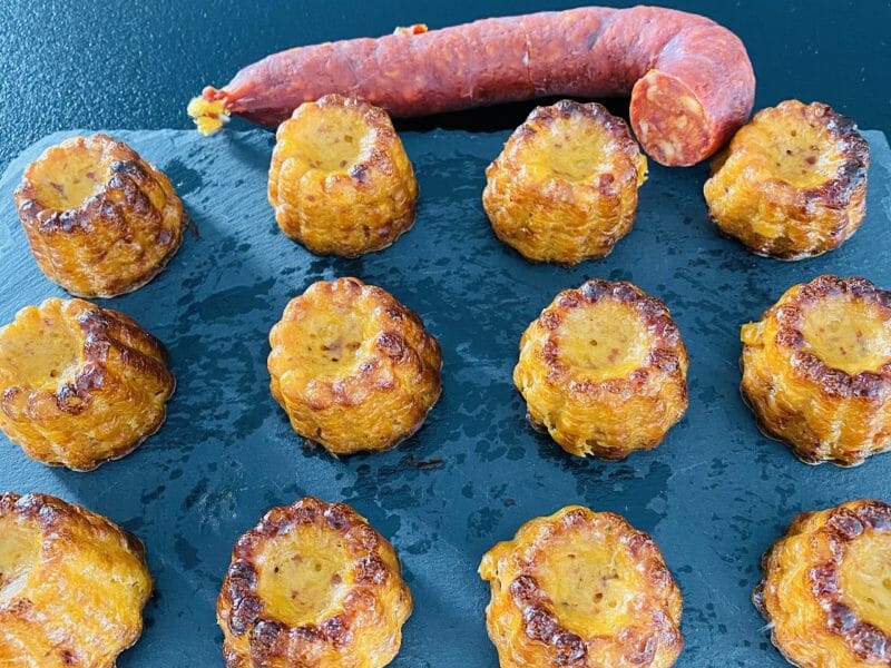 Cliquez pour zoomer ! Mini cannelés chorizo comté Thermomix par Sylvie