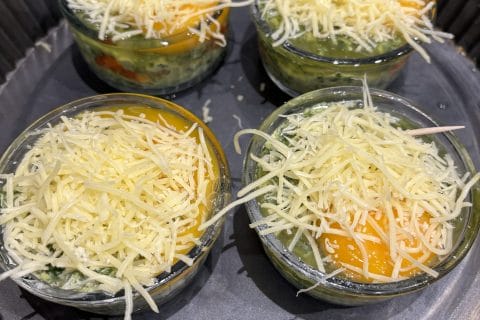 Cliquez pour zoomer ! Oeufs cocotte épinards et chorizo Thermomix par Sylvie