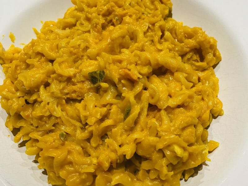 Cliquez pour zoomer ! Fusilli à la crème de potimarron et gorgonzola Thermomix par Sylvie