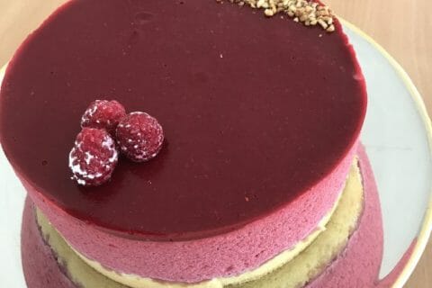 Cliquez pour zoomer ! Bavarois aux framboises au Thermomix