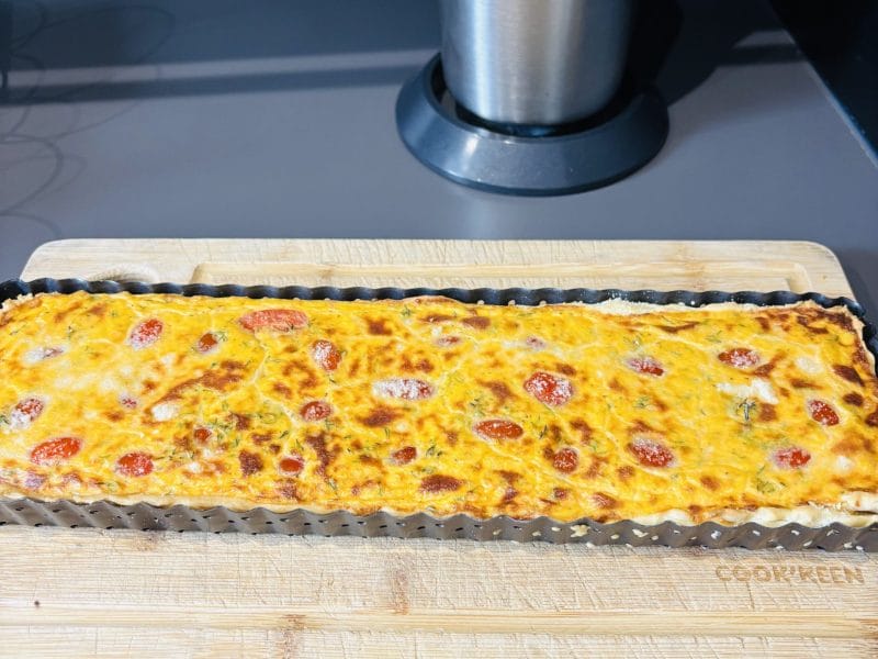 Cliquez pour zoomer ! Tarte aux tomates cerises et parmesan Thermomix par Sylvie