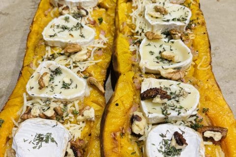 Cliquez pour zoomer ! Courge spaghetti à la crème et aux lardons Thermomix par Sylvie