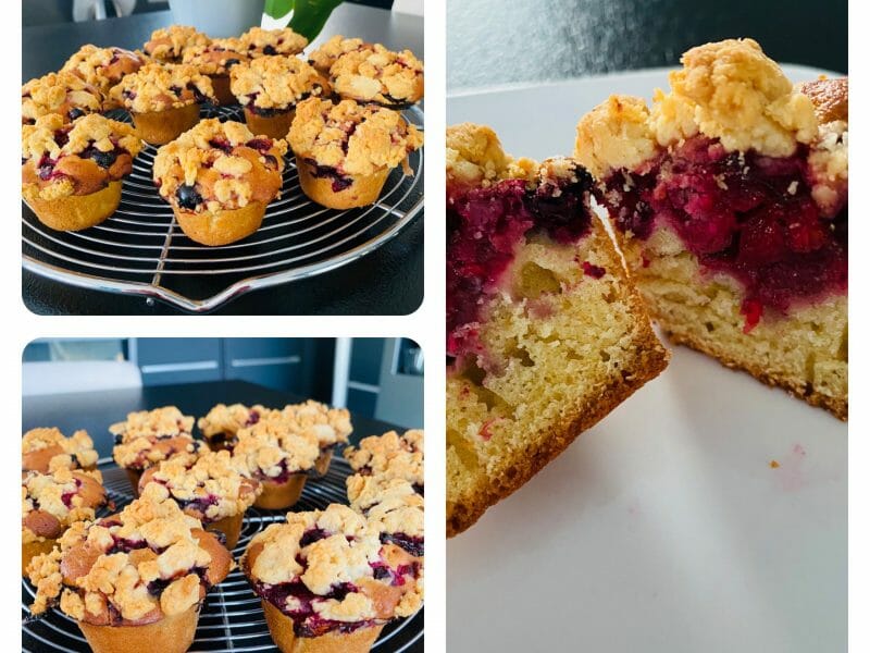 Cliquez pour zoomer ! Crumb cake framboises Thermomix par Sylvie
