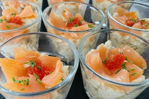Cliquez pour zoomer ! Verrines au saumon et pommes granny Thermomix par Sylvie