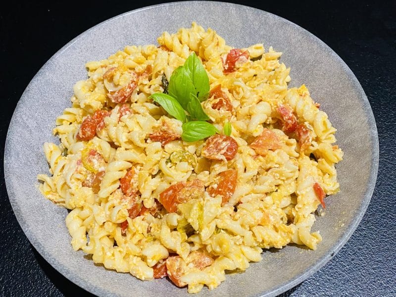 Cliquez pour zoomer ! Pâtes tomates cerises et ricotta Thermomix par Sylvie