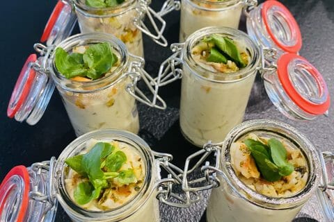 Cliquez pour zoomer ! Verrines de mousse de chou-fleur et crevettes Thermomix par Sylvie