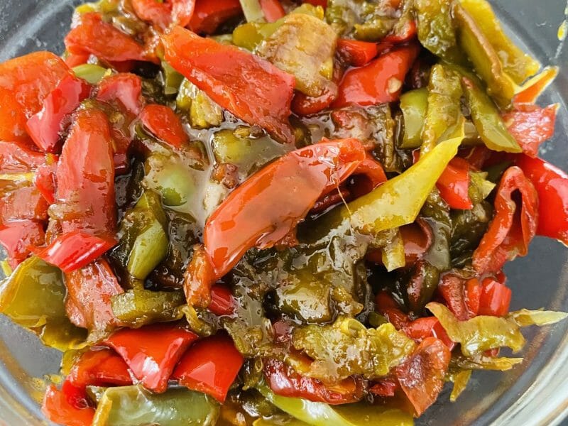 Cliquez pour zoomer ! Poivrons à l’aigre-douce Thermomix par Sylvie