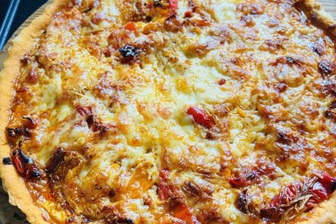 Cliquez pour zoomer ! Quiche poivrons et chorizo Thermomix par Sylvie