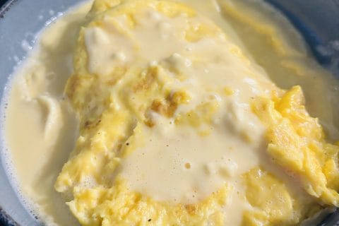 Cliquez pour zoomer ! Omelette et sauce au parmesan Thermomix par Sylvie