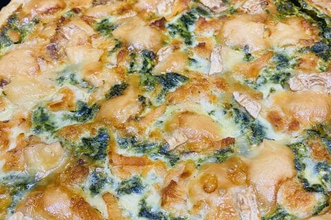 Cliquez pour zoomer ! Tarte épinards, saumon et chèvre Thermomix par Sylvie